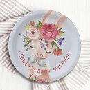 Search for blue and white rabbit plates Baby shower