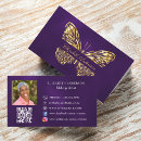 Search for purple butterfly business cards Beauty salon