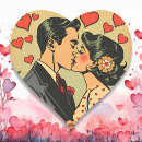 Search for love romance romantic kiss kissing stickers Vintage