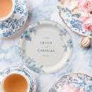 Search for floral wedding plates Toile de jouy