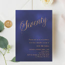 Search for mens 70th birthday invitations Navy blue