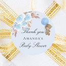 Search for teddy bear thank you stickers Light blue