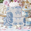 Search for french blue wrapping paper Toile de jouy
