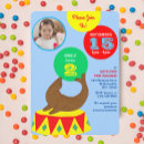 Search for seal birthday invitations Carnival