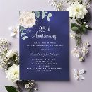 Search for blue silver anniversary invitations Married 25 years