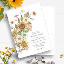 Search for sunflower wedding invitations Modern simple typography