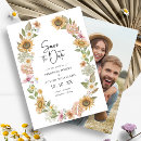 Search for sunflower wedding save the dates Spring summer fall