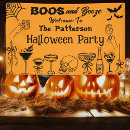 Search for funny halloween banners Boos and booze