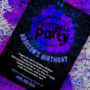 Search for neon paint splatter invitations Paintball