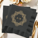 Search for art deco napkins Black and gold
