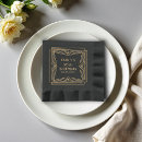 Search for art deco napkins Black and gold