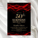 Search for red and black 50th birthday invitations Modern
