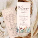 Search for wildflower wedding programs Elegant botanical