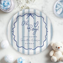 Search for white and baby blue stripes paper plates Modern