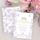 Search for lavender and gold quinceanera invitations Butterfly