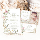Search for wildflower baby shower invitations Elegant botanical nature