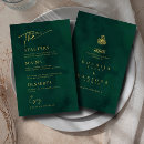 Search for emerald green menus Elegant