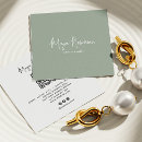Search for sage green business cards Modern minimalist