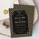 Search for 1920s wedding invitations Black and gold