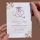 Search for floral graduation invitations Caduceus