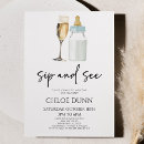 Search for welcome party invitations Sip and see