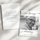 Search for in loving memory thank you cards Black and white
