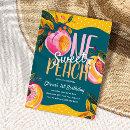Search for one sweet peach invitations Whimsical