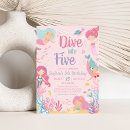 Search for dive into five mermaid invitations Ocean