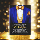 Search for royal blue gold 50th birthday invitations For him