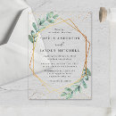Search for geometric wedding invitations Greenery