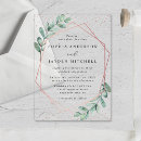 Search for geometric wedding invitations Greenery