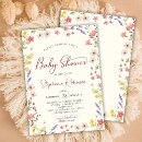 Search for boho chic baby shower invitations Little wildflower