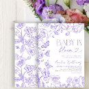Search for lavender baby shower invitations Wildflower