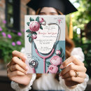 Search for floral graduation invitations Caduceus