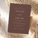 Search for chocolate brown wedding invitations Minimalist