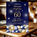 Search for gold 60th birthday invitations Navy blue
