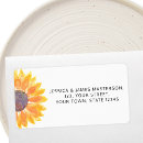 Search for sunflower return address labels Watercolor