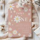 Search for daisy 1st birthday invitations Baby girl