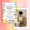 Search for floral graduation invitations Botanical floral garden party