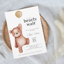 Search for neutral teddy bear baby shower invitations Beary cute baby