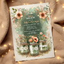 Search for mason jar baby shower invitations Green