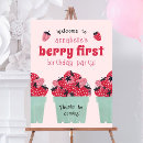 Search for berry first birthday party signs Strawberries