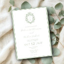 Search for crest wedding invitations Sage green