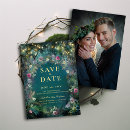 Search for enchanted forest wedding save the dates Modern