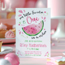 Search for watermelon 1st birthday invitations Green