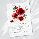Search for red roses thank you cards Watercolor
