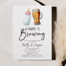 Search for baby bottle invitations A baby is brewing