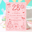 Search for 28th birthday invitations 28 twenty eight