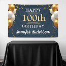 Search for 100th birthday banners Any age birthday