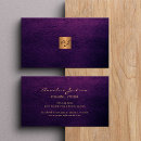 Search for purple and gold business cards Administrative professional